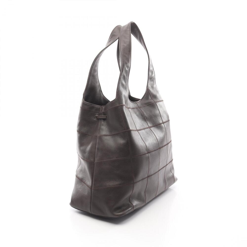 Chanel Shoulder Black Bar Chocolate Stitch Leather Bag Black